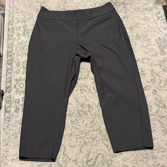 Apt. 9 Gray Cropped Ankle Pants with Slim Fit - Picture 1 of 4